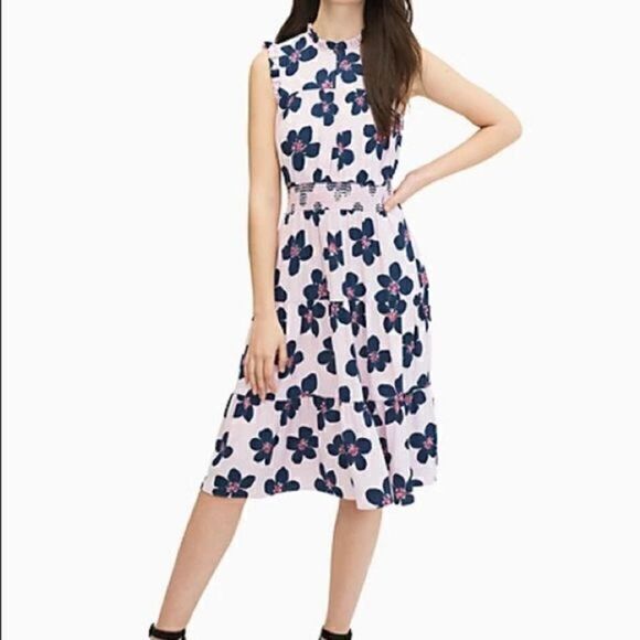 kate spade Dresses & Skirts - KATE SPADE NWT Mainline Floral Smocked Waist Dress SMALL
